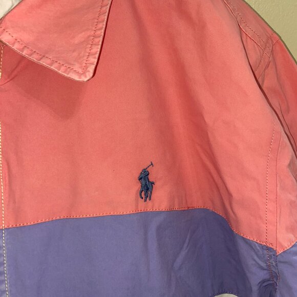 Polo Ralph Lauren Chore Work Jacket Poplin Pastel Colorblock Women Size XL $248 - Picture 5 of 12